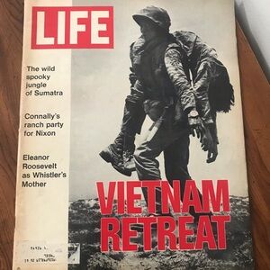 Vintage LIFE Magazine "Vietnam Retreat" Cover 🪖